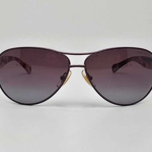 Ralph Lauren RA4096 249/62 Rose Tortoise Polarized Purple Len Aviator Sunglasses - Picture 2 of 16